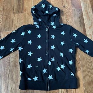 Chic 2 Chic Star Print Zip Up Hoodie